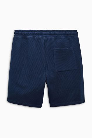 Navy Textured Jersey Shorts